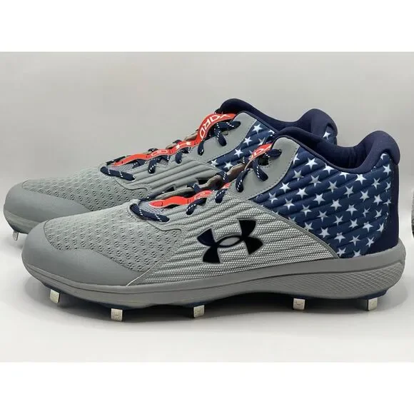 NWOB Under Armour Yard MT‎ Cleats Size 16 D Honor Remember Respect 3024384-100 - Picture 3 of 7